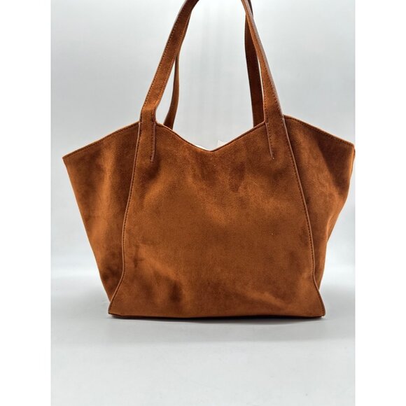 JW PEI Kiana suede women's large tote purse + Dust bag Brown - Picture 7 of 9